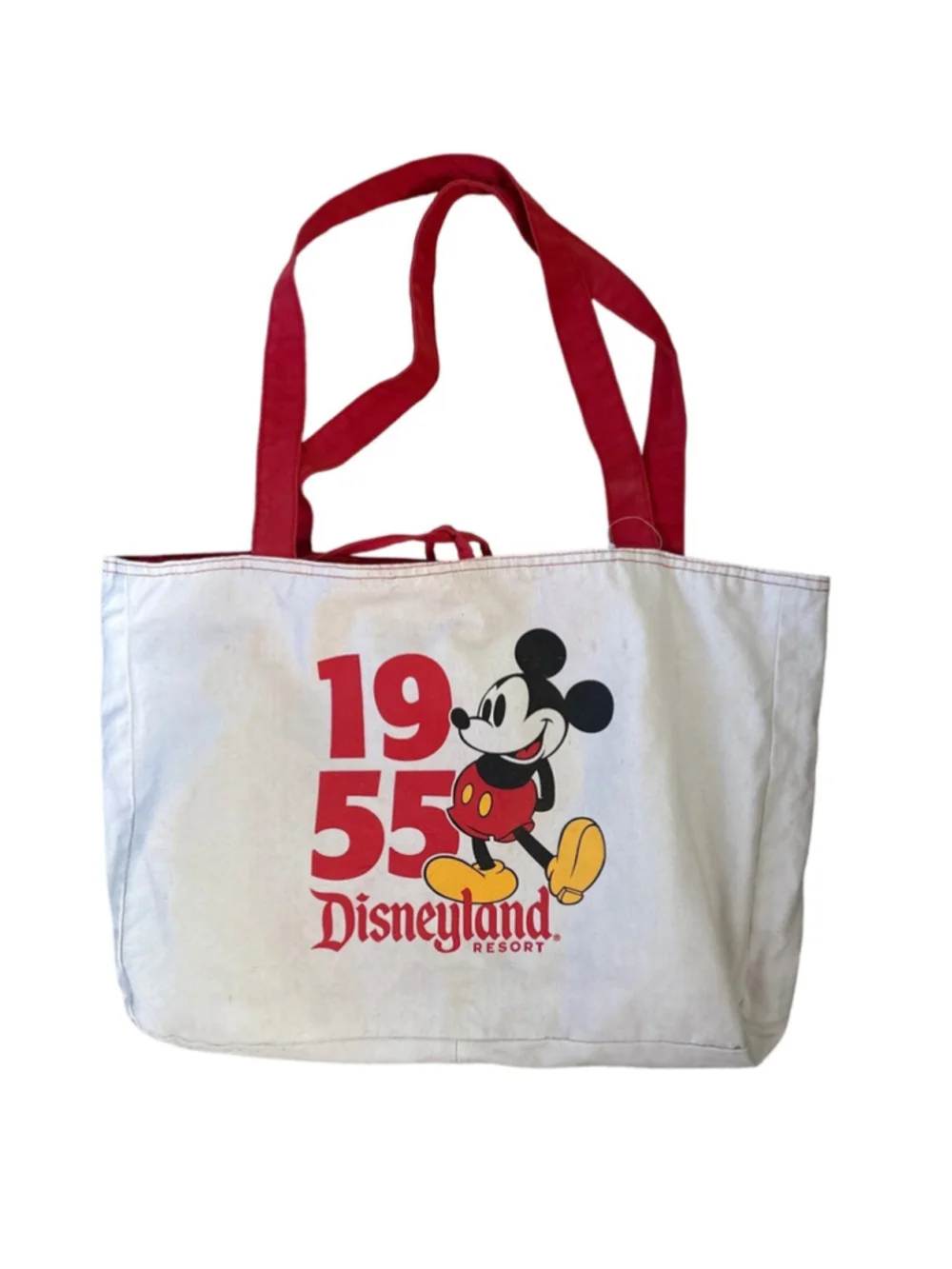 Disney Mickey 1955 Canvas Tote in Red, White, Yellow, Black